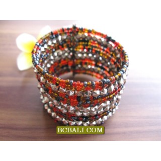 Bali Beads Cuff Bracelets Free Shipping Package